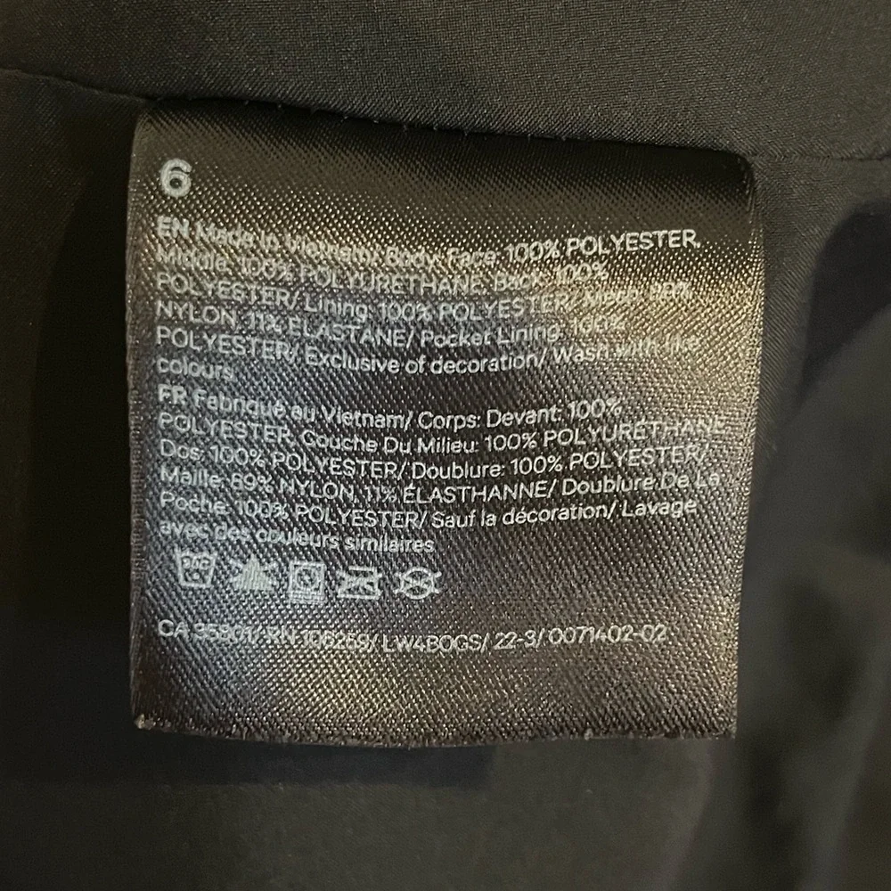 Lululemon Athletica Rain Rebel Black Trench, Size 6 - Picture 10 of 16